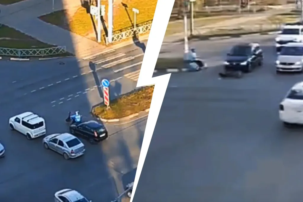 В Ярославле «Лада» сбила курьера на электровелосипеде