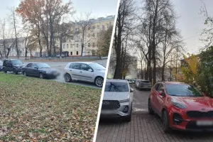 Ярославцы пожаловались на машины на тротуарах Первомайского бульвара