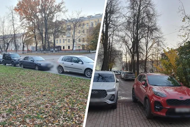 Ярославцы пожаловались на машины на тротуарах Первомайского бульвара