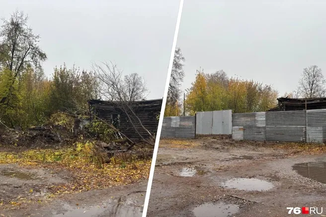 В Ярославле разбирают обгоревший деревянный дом на Большой Федоровской